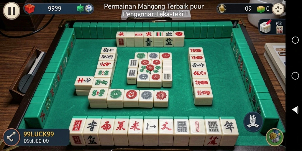 Gameplay Mahjong seru di 99LUCK99 dengan grafis memukau.
