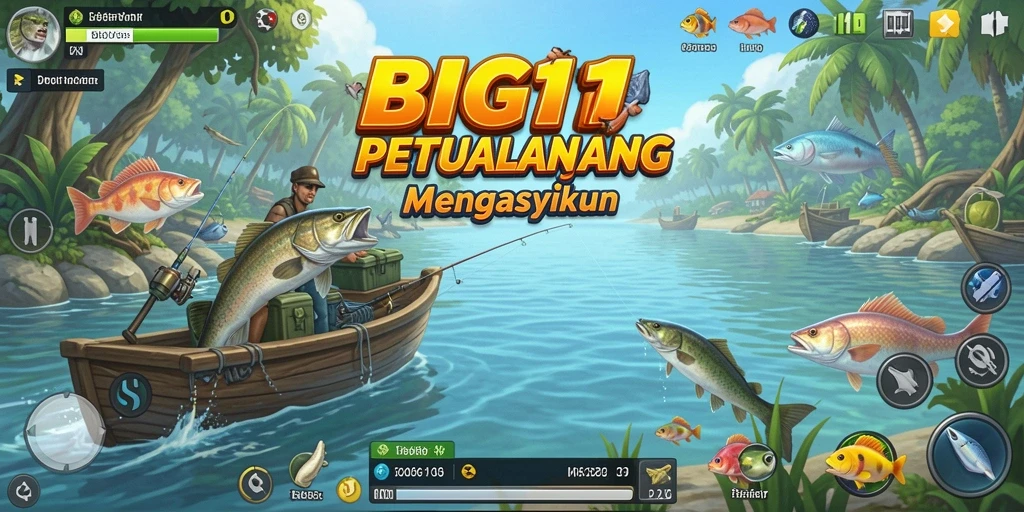 Tampilan menarik gameplay memancing dalam BIG11.