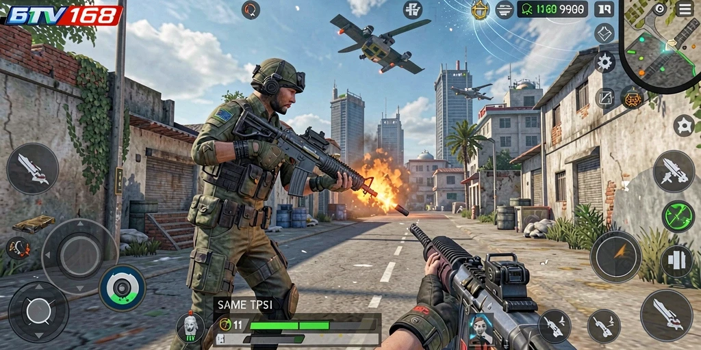 Tampilan gameplay TPS BTV168 yang mendebarkan dan penuh aksi.