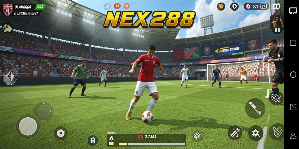 Screenshot gameplay NEX288 menampilkan pertandingan olahraga yang seru dan menegangkan.