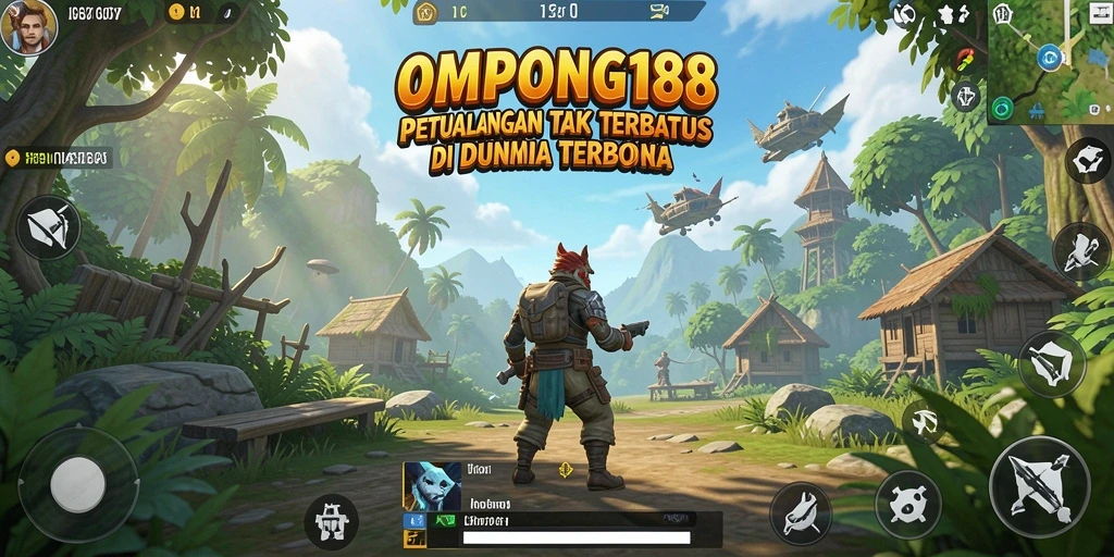 Screenshot OMPONG188 menampilkan aksi seru dalam dunia terbuka penuh petualangan.