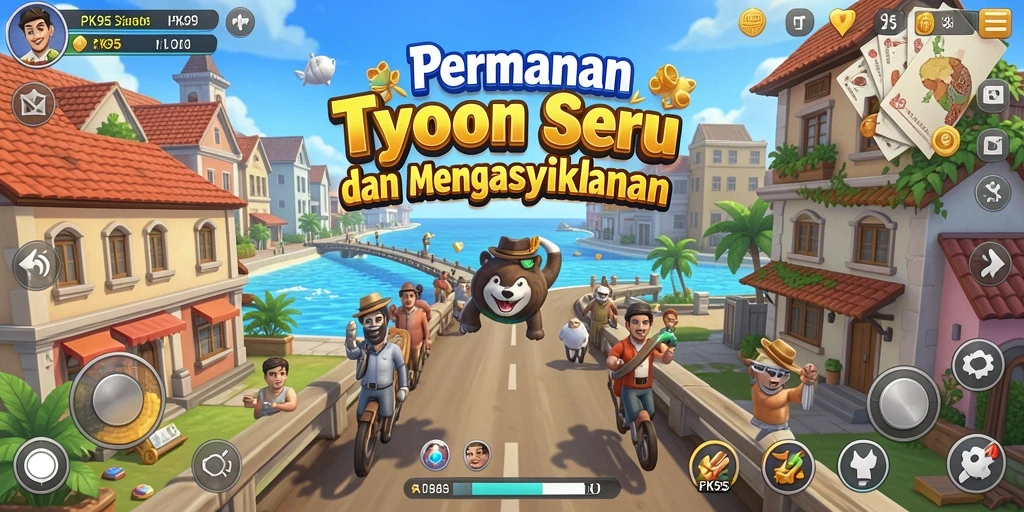 Tampilan gameplay PK95 yang menarik dan mengasyikkan di dunia Tycoon.