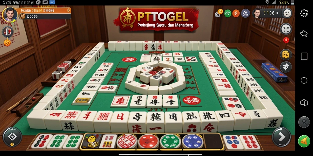 Tampilan permainan Mahjong yang menawan dalam PTTOGEL.