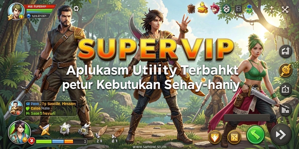 Tangkapan layar utama SUPERVIP yang menunjukkan antarmuka aplikasi Utility.