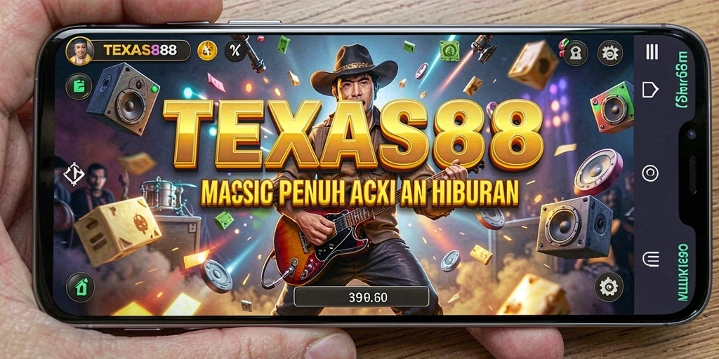 Tampilan gameplay TEXAS88 yang penuh warna dan menarik saat memainkan musik.